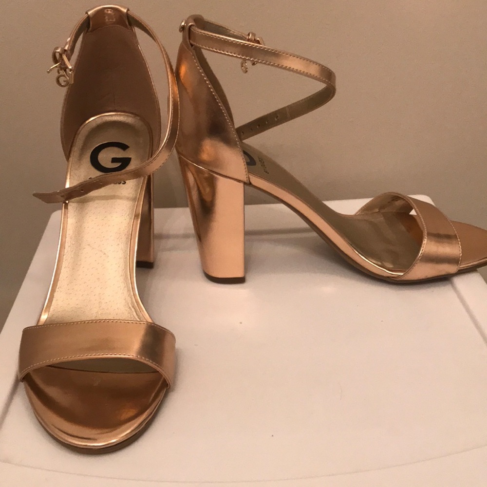 Guess rose gold heels